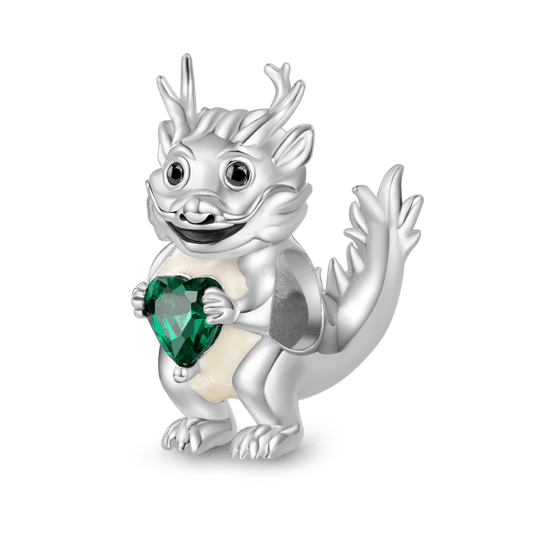 Gnoce Chinese Zodiac Dragon Embraces Heart Gem Charm_1
