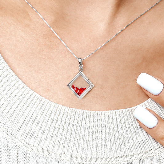 Gnoce Square-shape Birthstone Necklace_4