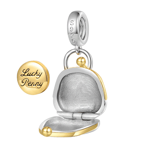 Gnoce Openable Purse & Lucky Penny Pendant Dangle Charm_1