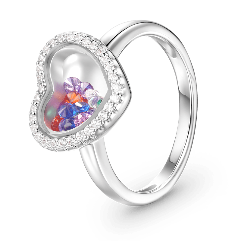Gnoce Confetti Shaker Heart-cut Ring_2