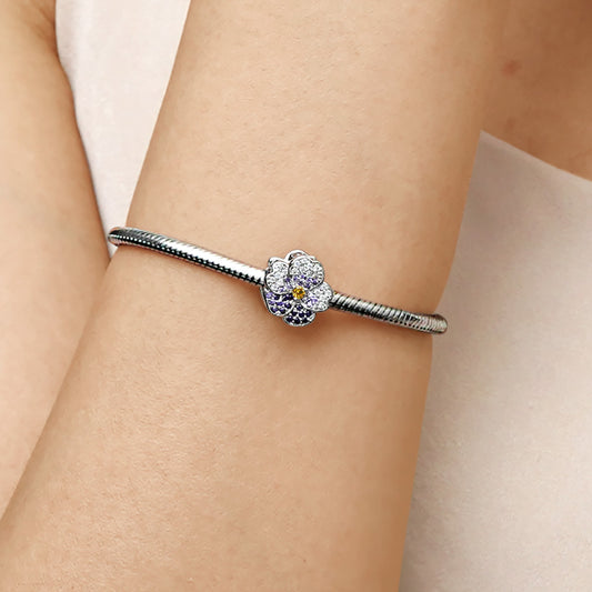 Gnoce Blooming Pansy Flower Charm_4