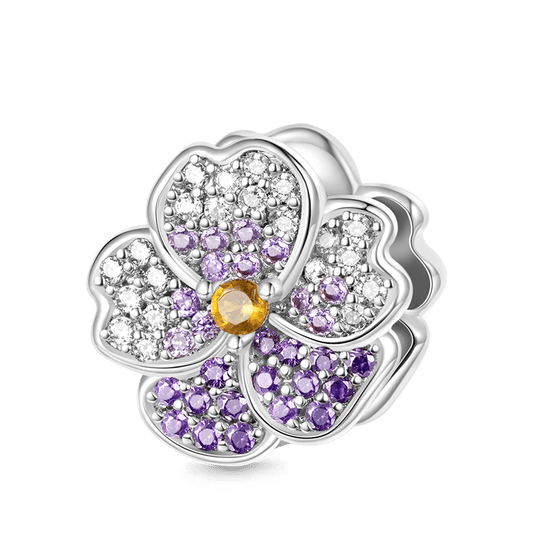 Gnoce Blooming Pansy Flower Charm_1
