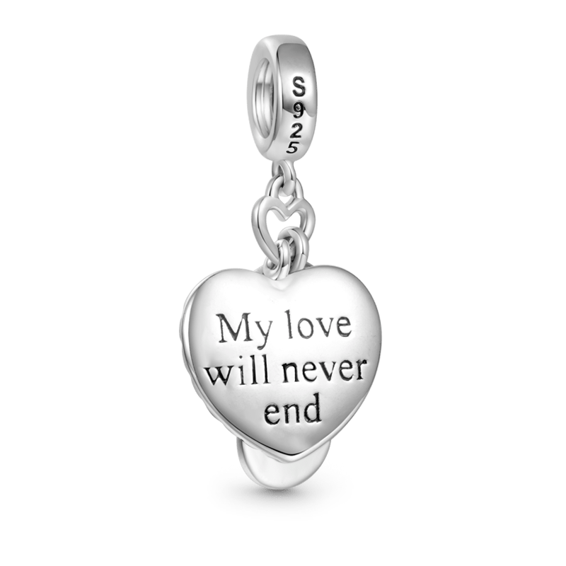 Gnoce Sparkling Infinite Love Heart Pendant Dangle Charm_3
