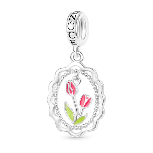 Gnoce Tulip Picture Frame Pendant Dangle Charm_1