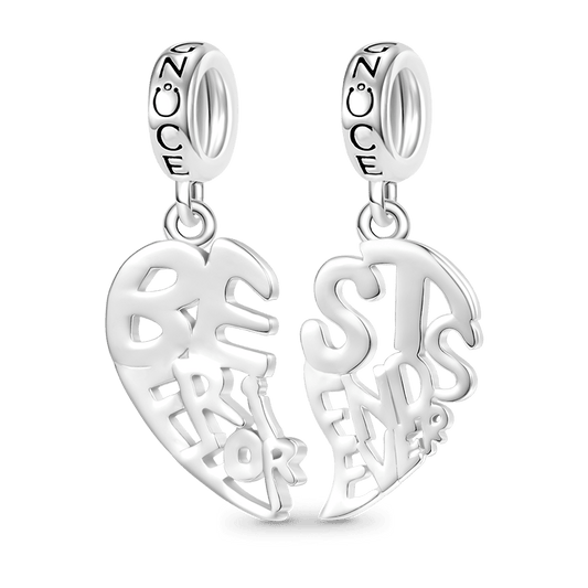 Gnoce "Best Friend Forever" Double Pendant Dangle Charm_1