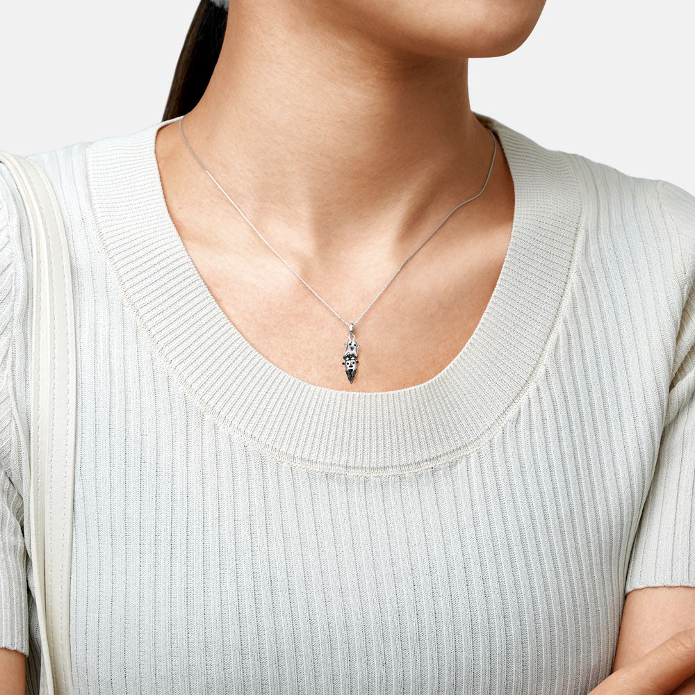 Gnoce Halloween Ghost Ice Cream Cone Necklace_3