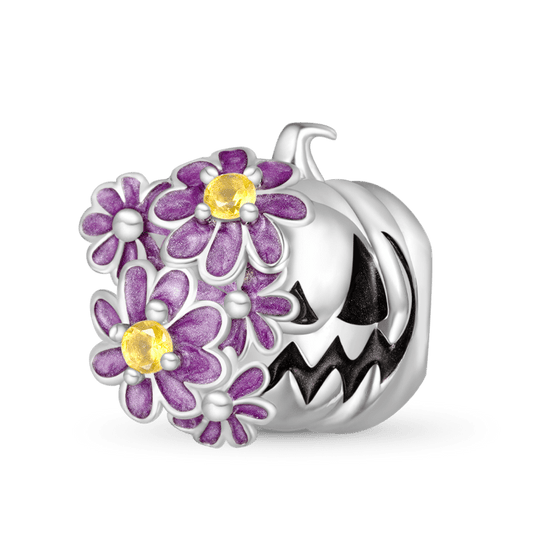Gnoce Halloween Pumpkin & Flowers Charm_1