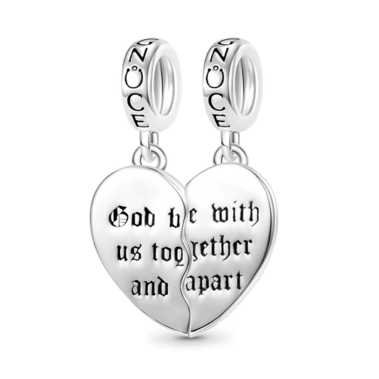 Gnoce Religious Mizpah Heart Pendant Dangle Charm_1