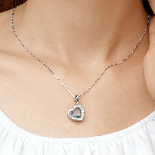 Gnoce Mother Love Child  Birthstone Pendant Dangle Charm_7