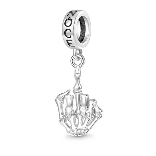 Gnoce Halloween Skull Gesture Pendant Dangle Charm_1