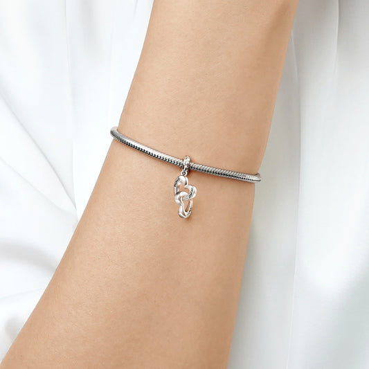 Gnoce Personalized Name Heart Pendant Dangle Charm_9