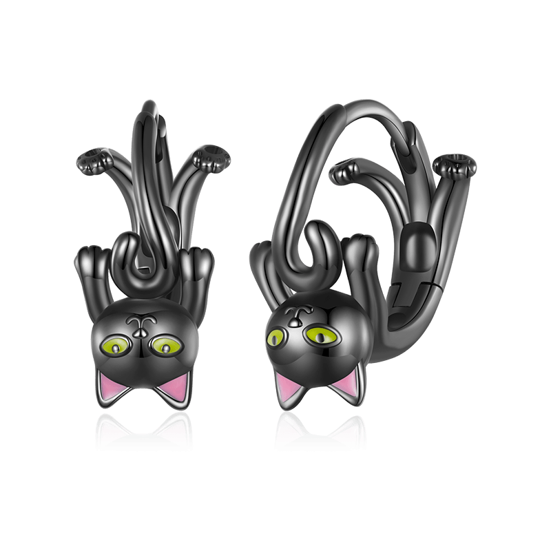 Gnoce Black Cat Earrings_1