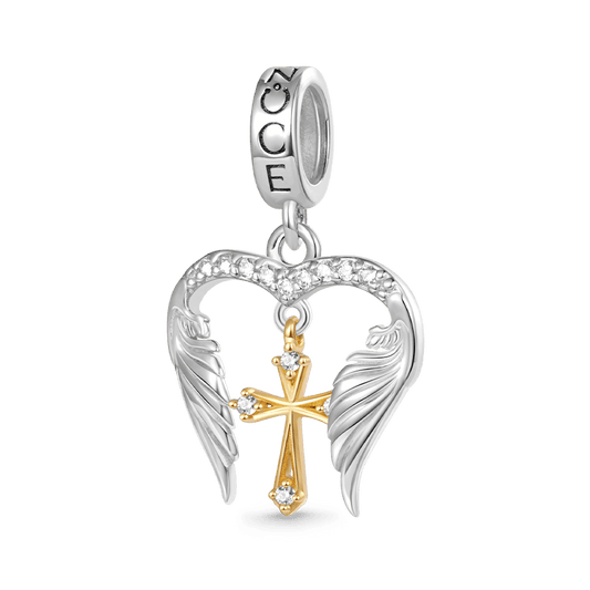 Gnoce Angel Wings Cross Pendant Dangle Charm_1