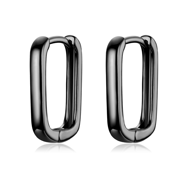 Gnoce Black Elegant French Earrings_1