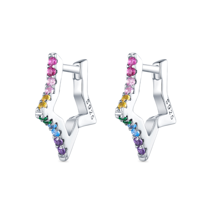 Gnoce Rainbow Star Earrings_1