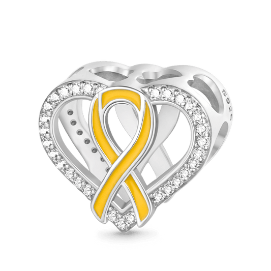 Gnoce Endometriosis Awareness Yellow Ribbon Charm_1