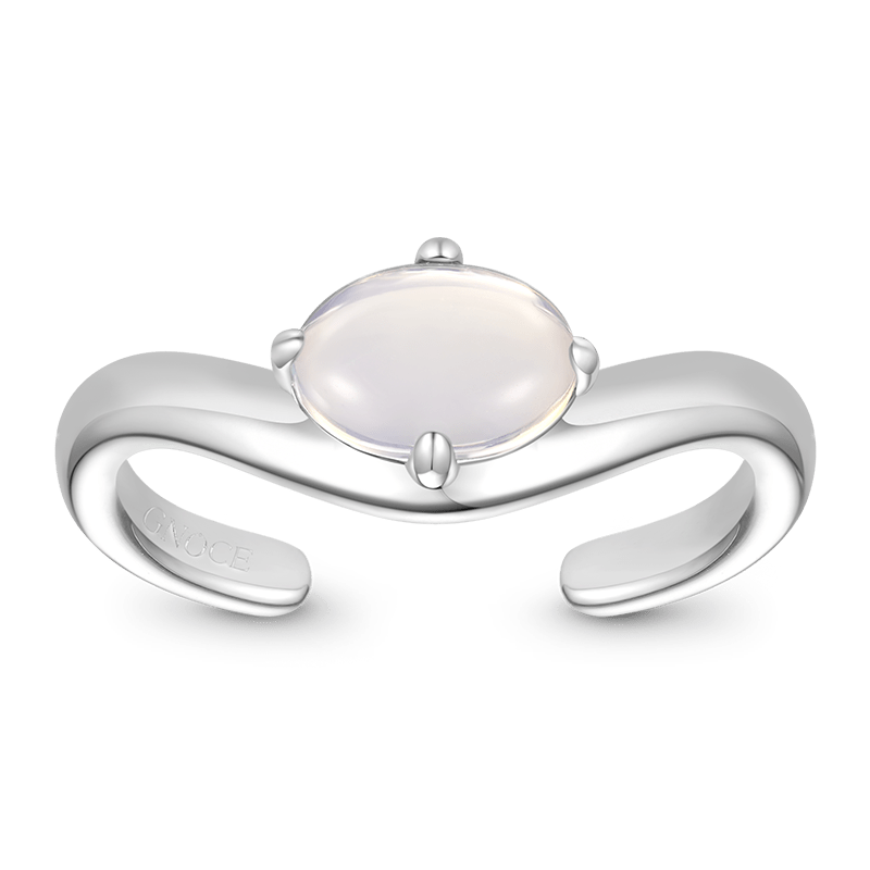Gnoce Adjustable Oval-Shaped Moonstone Ring_1