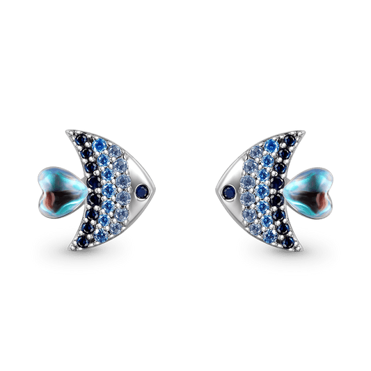 Gnoce Shinning Fish stud Earrings_1