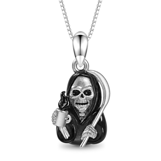 Gnoce Death Skeleton Necklace_1