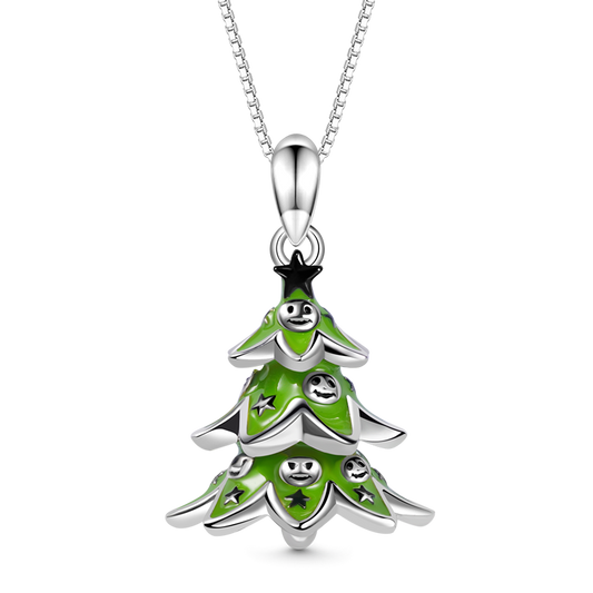 Gnoce Dark Skull Christmas Tree Necklace_1