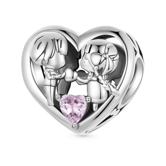Gnoce Couple Love Embraces Heart Gem Charm_1