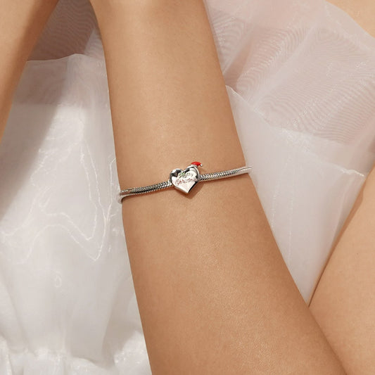 Gnoce "Merry Christmas" Year Engravable Heart Charm_4