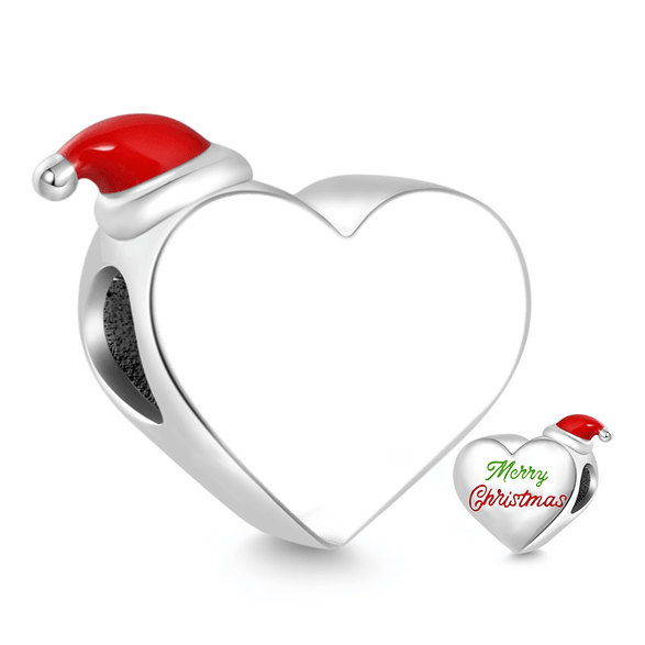 Gnoce "Merry Christmas" Year Engravable Heart Charm
