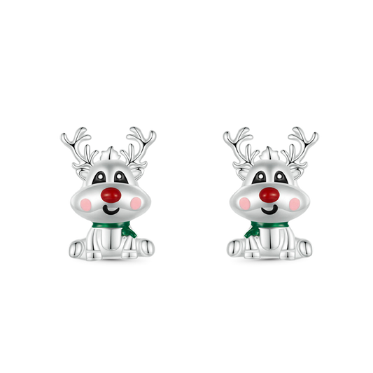 Gnoce Christmas Elk Stud Earrings_1