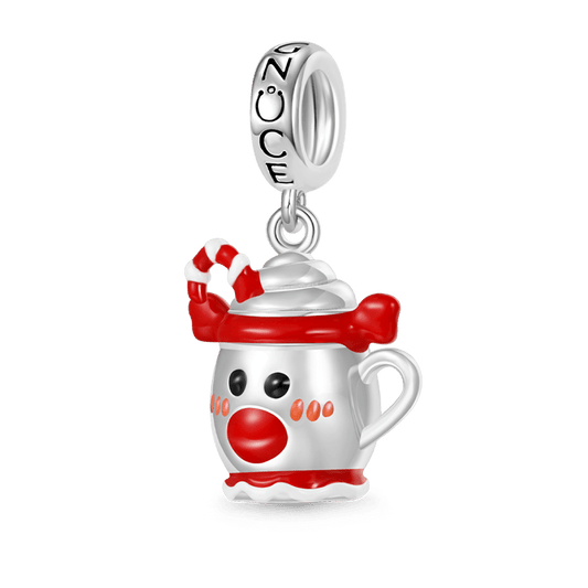 Gnoce Christmas Cup & Candy Cane Pendant Dangle Charm_1