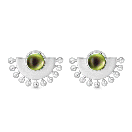 Gnoce Scalloped Mood Stud Earrings_1