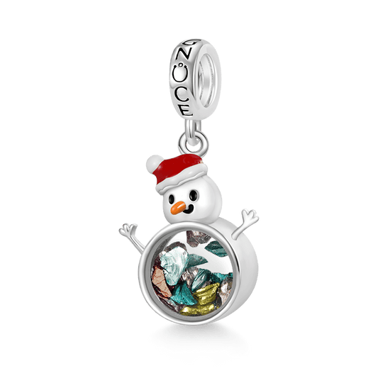 Gnoce Christmas Transparent Snowman Pendant Dangle Charm_1