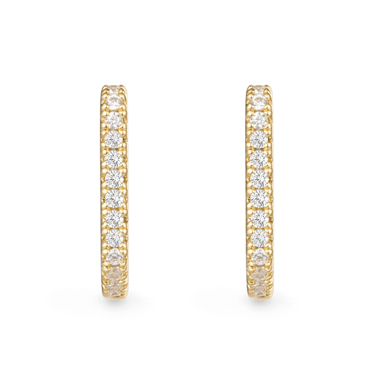 Gnoce Pave Huggie Stud Earrings_1