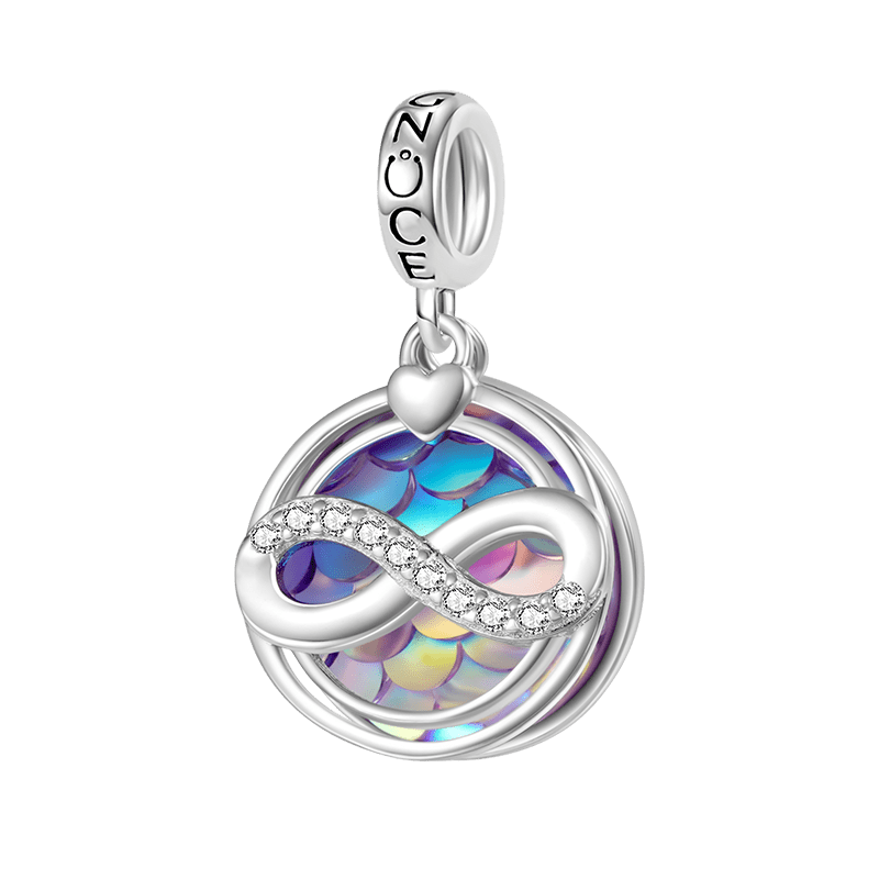 Gnoce Mermaid Scales Infinite Love Pendant Dangle Charm_1