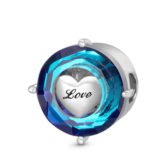 Gnoce Crystal Round Love Heart Charm_1