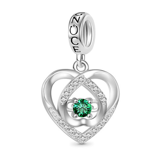 Gnoce Love Heart Birthstone Personalized Pendant Dangle Charm_1