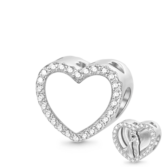 Gnoce Engraved Married Couple Heart Charm