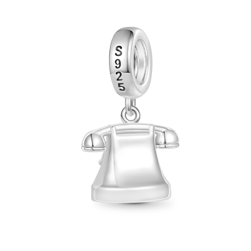 Gnoce Antique Telephone Pendant Dangle Charm_2