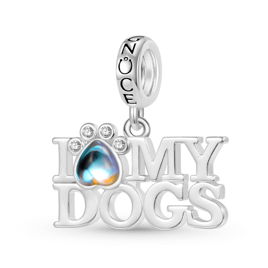 Gnoce "I LOVE MY DOGS" Pet Pendant Dangle Charm_1