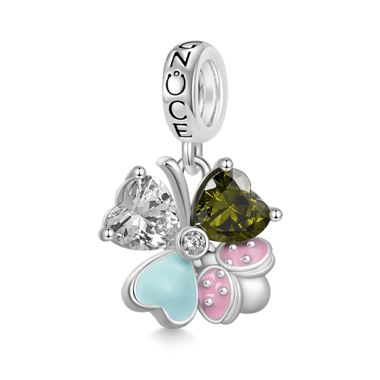 Gnoce Lucky Ladybug Clover Pendant Dangle Charm_1