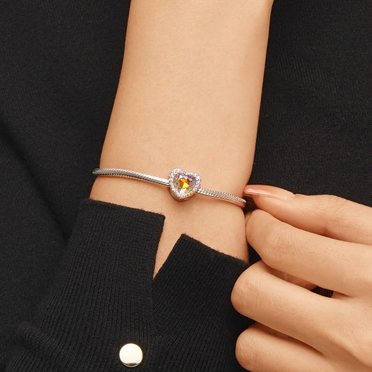 Gnoce Sparkling Personalized Photo Heart Charm_5