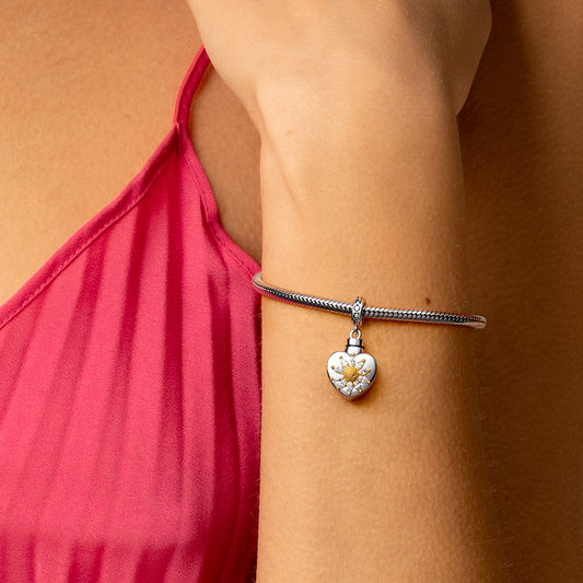 Gnoce "Forever In My Heart" Heart Memorial Urn Ashes Pendant Dangle Charm_7