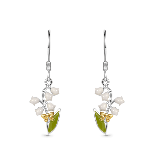 Gnoce Lily of the Valley Flower Dangle Earrings_1