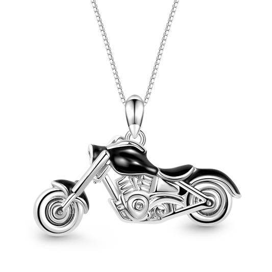 Gnoce Cool Black Motorcycle Necklace_1
