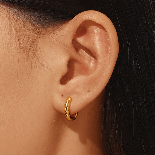 Gnoce Twist Rope Design Hoop Earrings_5