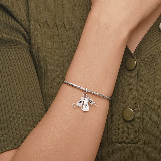 Gnoce Multi-pet Letters Personalized Cat Pendant Dangle Charm_7