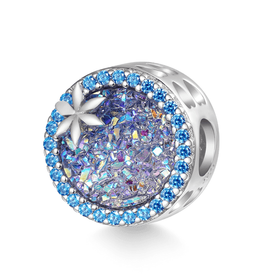 Gnoce Christmas Blue Snowflake Crystal Charm_1