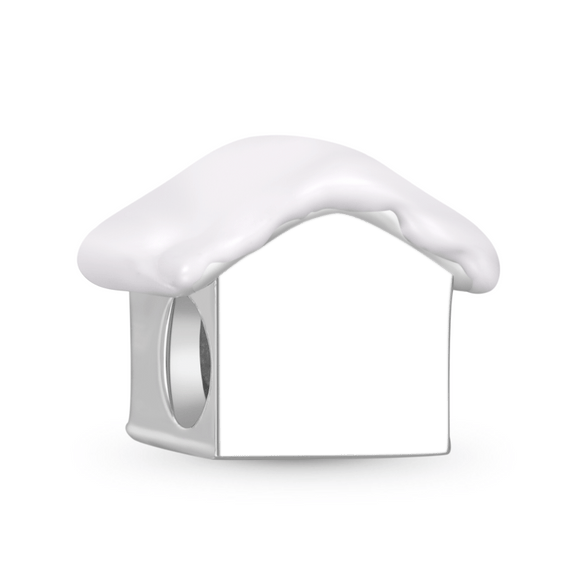 Gnoce Christmas Clear Candy House Engraved Charm