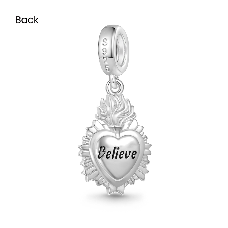 Gnoce Sacred Heart Talisman Pendant Dangle Charm_2