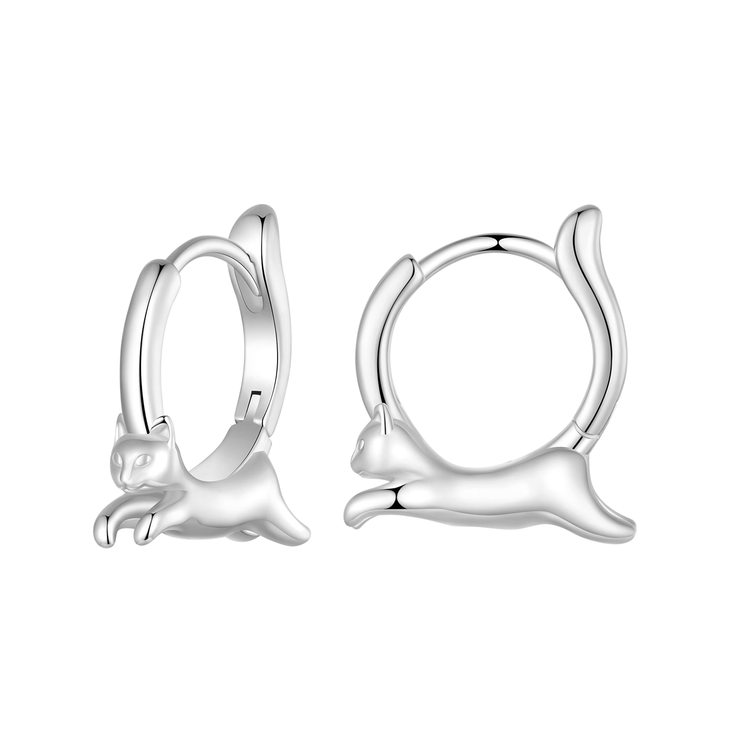 Gnoce Cute Cat Hoop Earrings_1