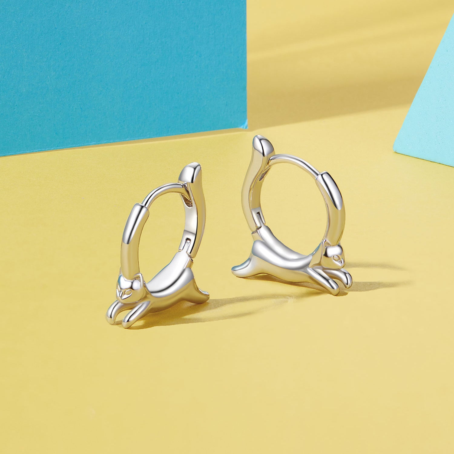 Gnoce Cute Cat Hoop Earrings_2